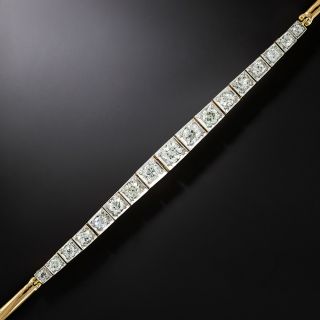 Edwardian/Early-Art Deco Diamond Half Line Bracelet - 1
