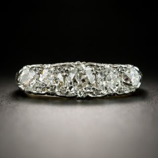 Edwardian Five-Stone Diamond Carved Ring - 2