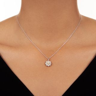 Edwardian Natural Pearl and Diamond Pendant