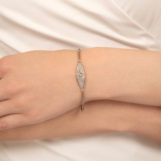 Edwardian  Petite Diamond Plaque Bracelet