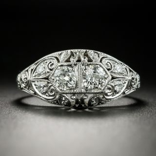Edwardian Petite Moi et Toi Diamond Ring - 2