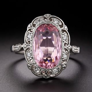 Edwardian Pink Tourmaline and Diamond Ring - 2