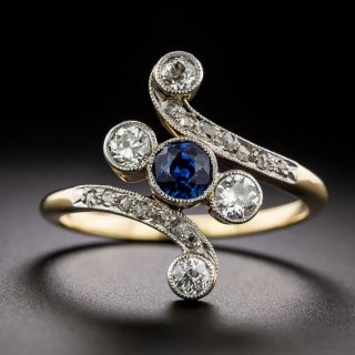 Edwardian Sapphire and Diamond Ring - 3