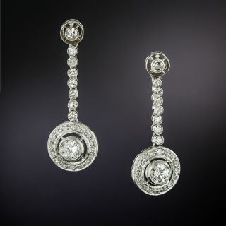 Edwardian-Style Diamond Dangle Earrings - 2
