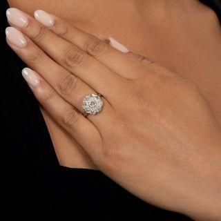 Edwardian-Style Diamond Flower Ring