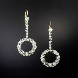 Edwardian Style Diamond Wreath Earrings - 2