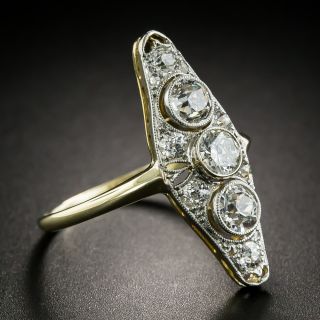 Edwardian Three-Stone Diamond Dinner Ring