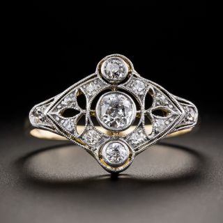 Edwardian Three-Stone Diamond Dinner Ring - 2