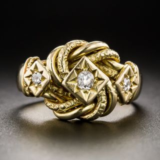 English Diamond Love Knot Ring, Circa 1916 - 2