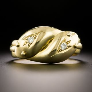 English Double-Headed Diamond Snake Ring, Circa 1936 - 3
