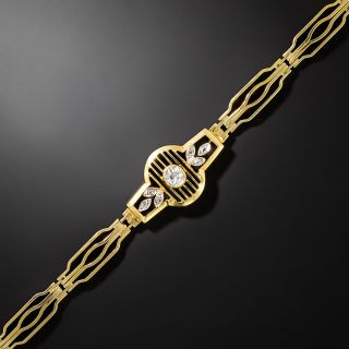 English Edwardian Diamond Fancy Link Bracelet - 3