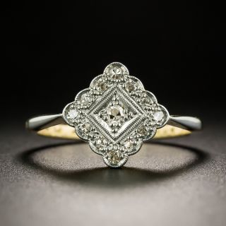 English Edwardian Petite Lozenge-Shaped Diamond Ring - 3