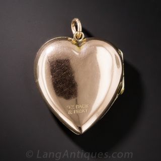 English Engraved Heart Locket
