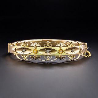 English Late-Victorian Diamond Bangle Bracelet, c.1911 - 2