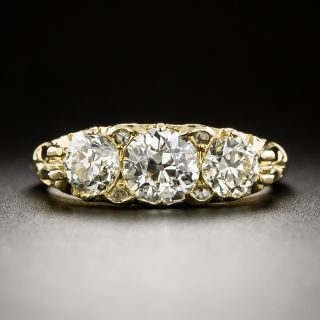 English Late-Victorian Three-Stone Diamond Ring - 2