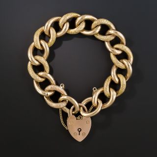 English Rose Gold Bracelet with Lock Clasp 