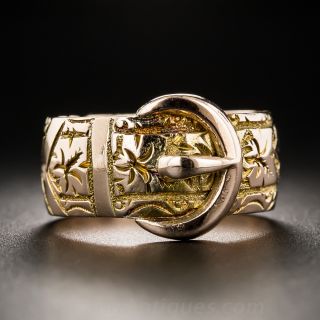 English Victorian Buckle Band Ring