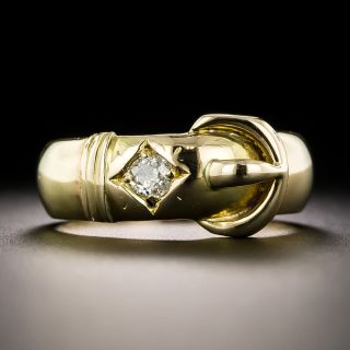 English Victorian Diamond Buckle Ring, Circa 1898 - 3