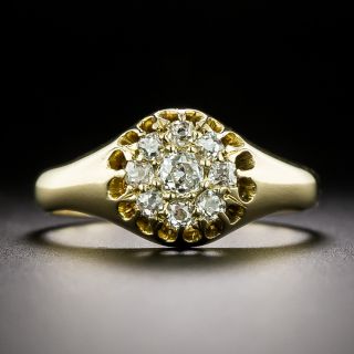 English Victorian Diamond Cluster Ring - 4