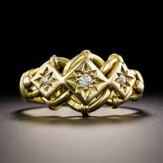 English Victorian Diamond Knot Ring  - 3