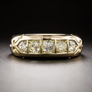 English Victorian Five-Diamond Band Ring - 2