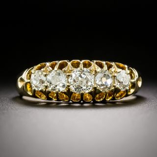 English Victorian Five-Stone Diamond Ring - 2
