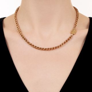 English Victorian Rolo Chain Necklace