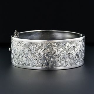 English Victorian Silver Engraved Bracelet, Circa 1882-83 - 2