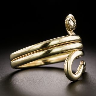 English Victorian-Style Double Snake Ring, Circa 1978