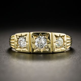 English Victorian Three-Stone Diamond Ring - 1
