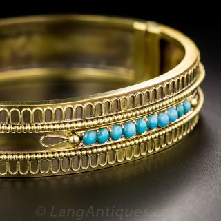English Victorian Turquoise Bangle Bracelet