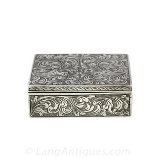Engraved Silver Compact