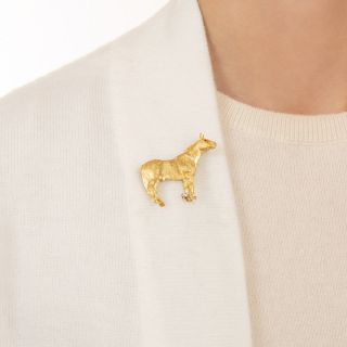 Horse Brooch with Diamond by Guyot
