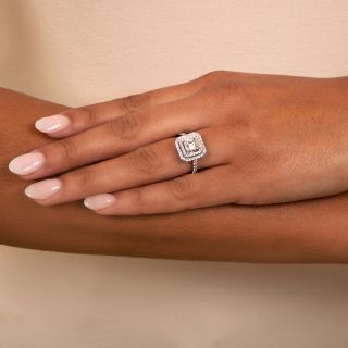Estate 1.00 Carat Emerald-Cut Diamond Engagement Ring - GIA D VVS2