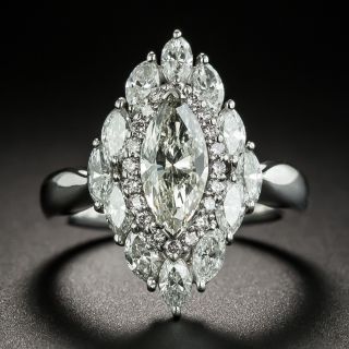 Estate 1.02 Carat Marquise-Cut Diamond Ring - 1