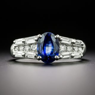 Estate 1.10 Carat Sapphire And Diamond Ring - 3