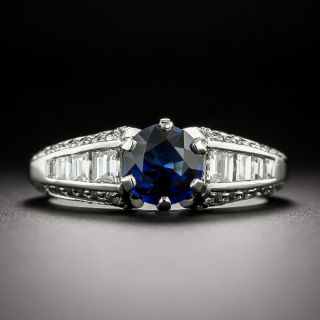 Estate 1.10 Carat Sapphire and Diamond Ring - 3