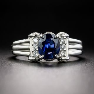 Estate 1.21 Carat Sapphire and Diamond Ring - 3