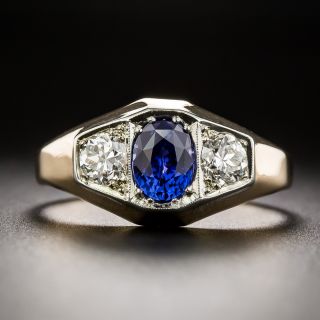 Estate 1.35 Carat Sapphire and Diamond Ring - 3