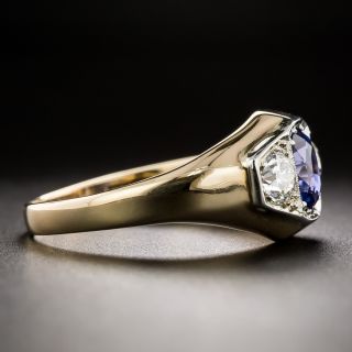 Estate 1.35 Carat Sapphire and Diamond Ring