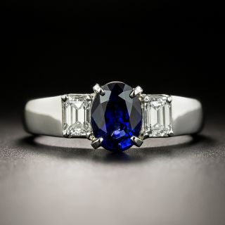 Estate 1.40 Carat Sapphire and Diamond Ring - 2