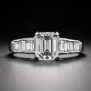 Estate 1.50 Carat Emerald-Cut Diamond Engagement Ring by J.B. Star - GIA G SI1 - 2