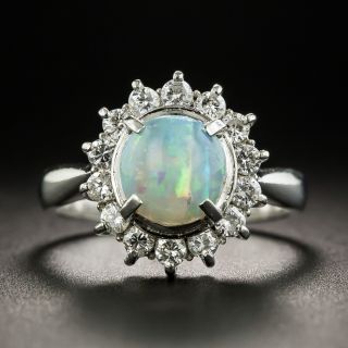 Estate 1.67 Carat Opal and Diamond Ring - 1