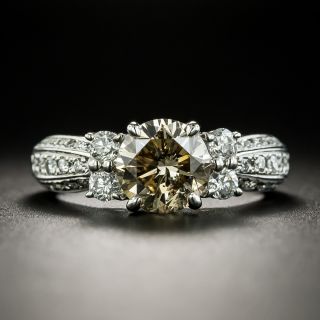 Estate 1.71 Carat Fancy Light Brown Diamond Engagement Ring - GIA - 2