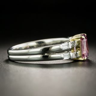 Estate 1.73 No Heat Pink Sapphire and Diamond Ring