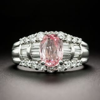 Estate 1.88 Carat Pink Sapphire and Diamond Ring - 3