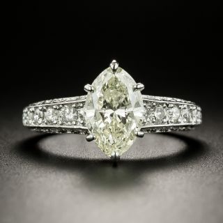 Estate 1.92 Carat Marquise-Cut Diamond Engagement Ring - GIA - 2
