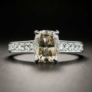 Estate 2.21 Carat Fancy Yellowish Brown Diamond Ring GIA SI1 - 2