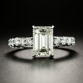 Estate 2.31 Carat Emerald-Cut Diamond Engagement Ring - GIA - 2