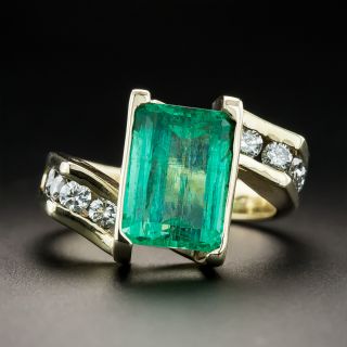 Estate 2.35 Carat Emerald and Diamond Ring - 2